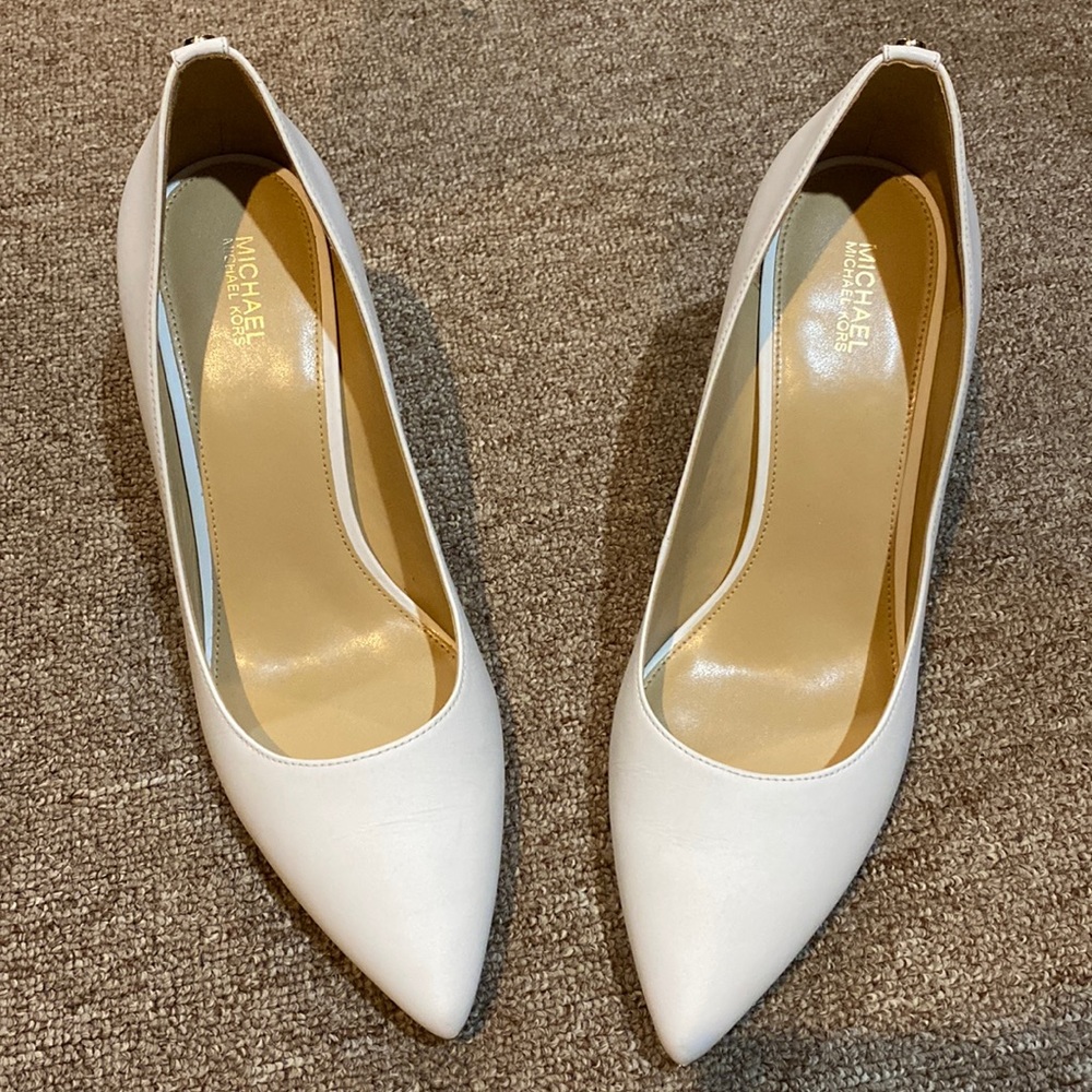 Michael Kors white heels